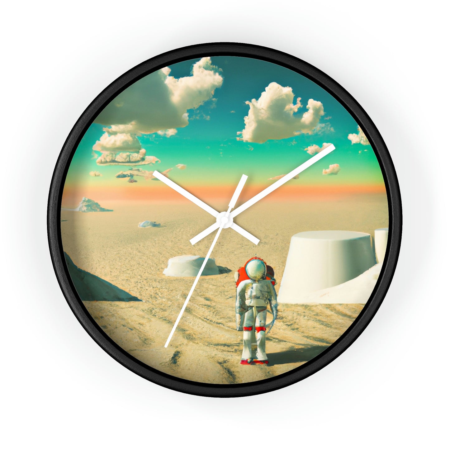 "A Strayed Astronaut: Alone on a Forlorn Planet" - The Alien Wall Clock