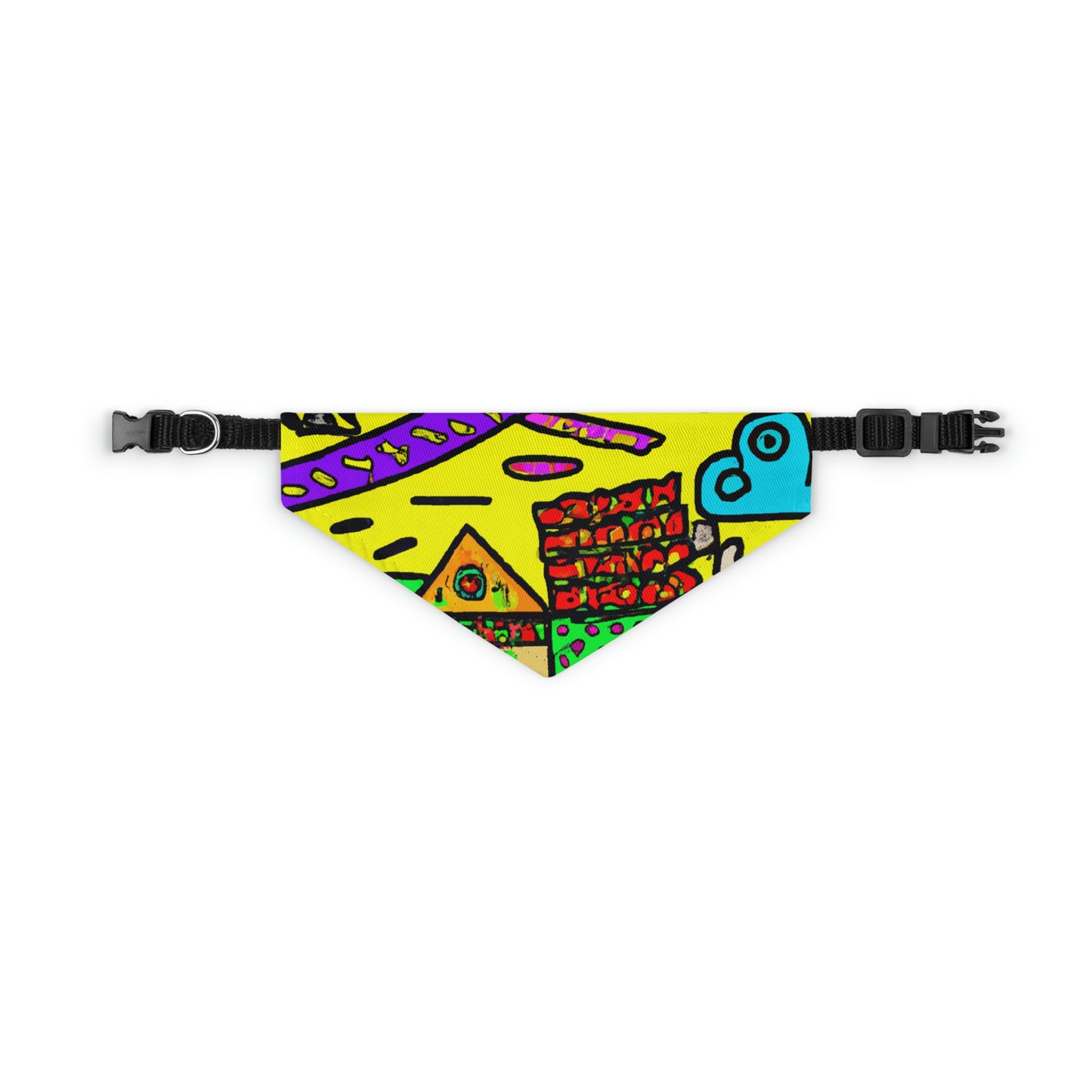 "A Slumbering Village of the Soaring Dragon" - The Alien Pet Bandana Collar