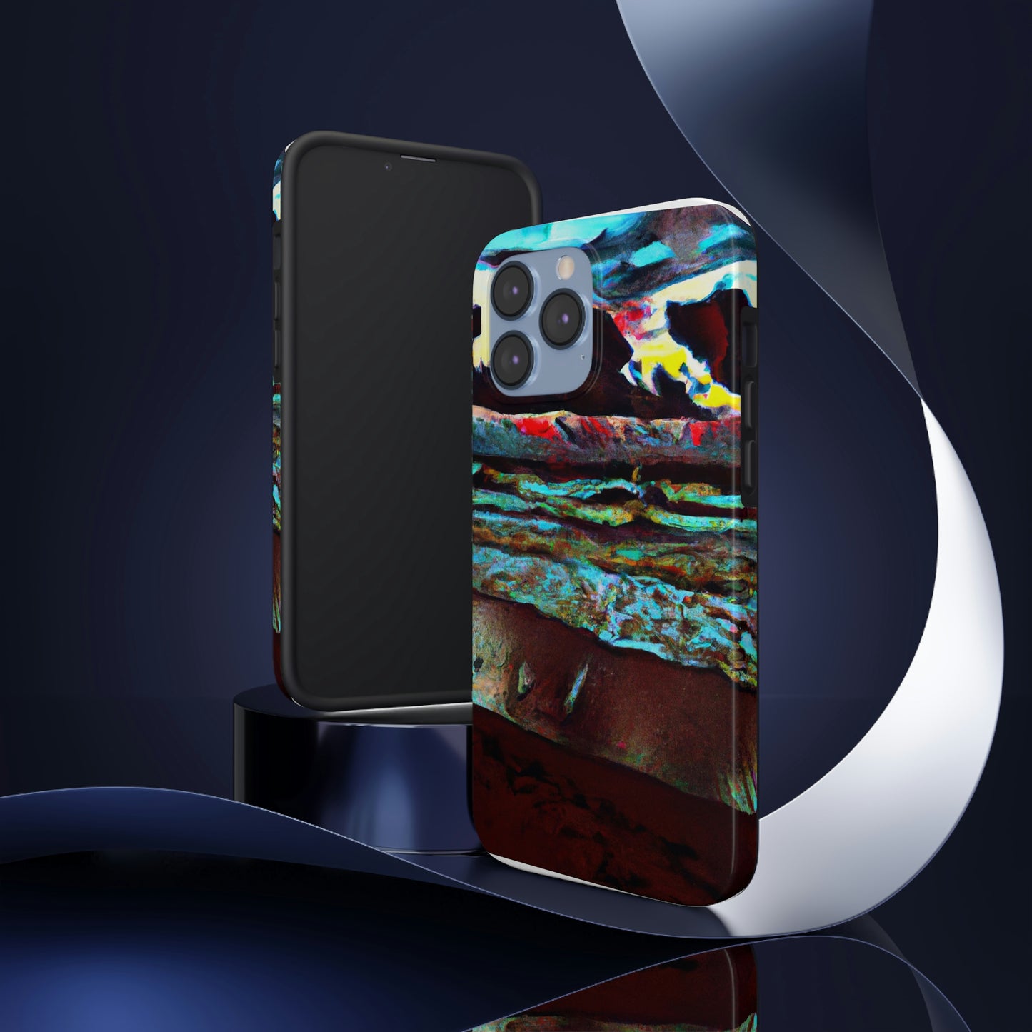 "Dusk at Sea: A Tempestuous Gathering" - The Alien Tough Phone Cases