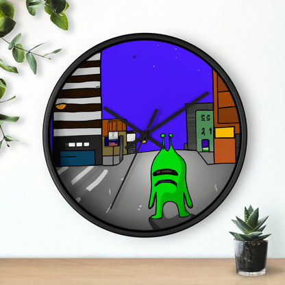 "Alien Misadventure in the City" - The Alien Wall Clock