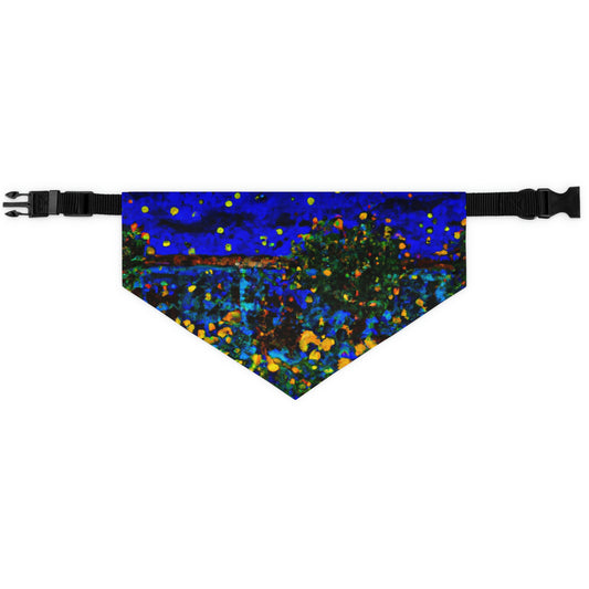 "A Midnight Celebration in Grandma's Garden" - The Alien Pet Bandana Collar