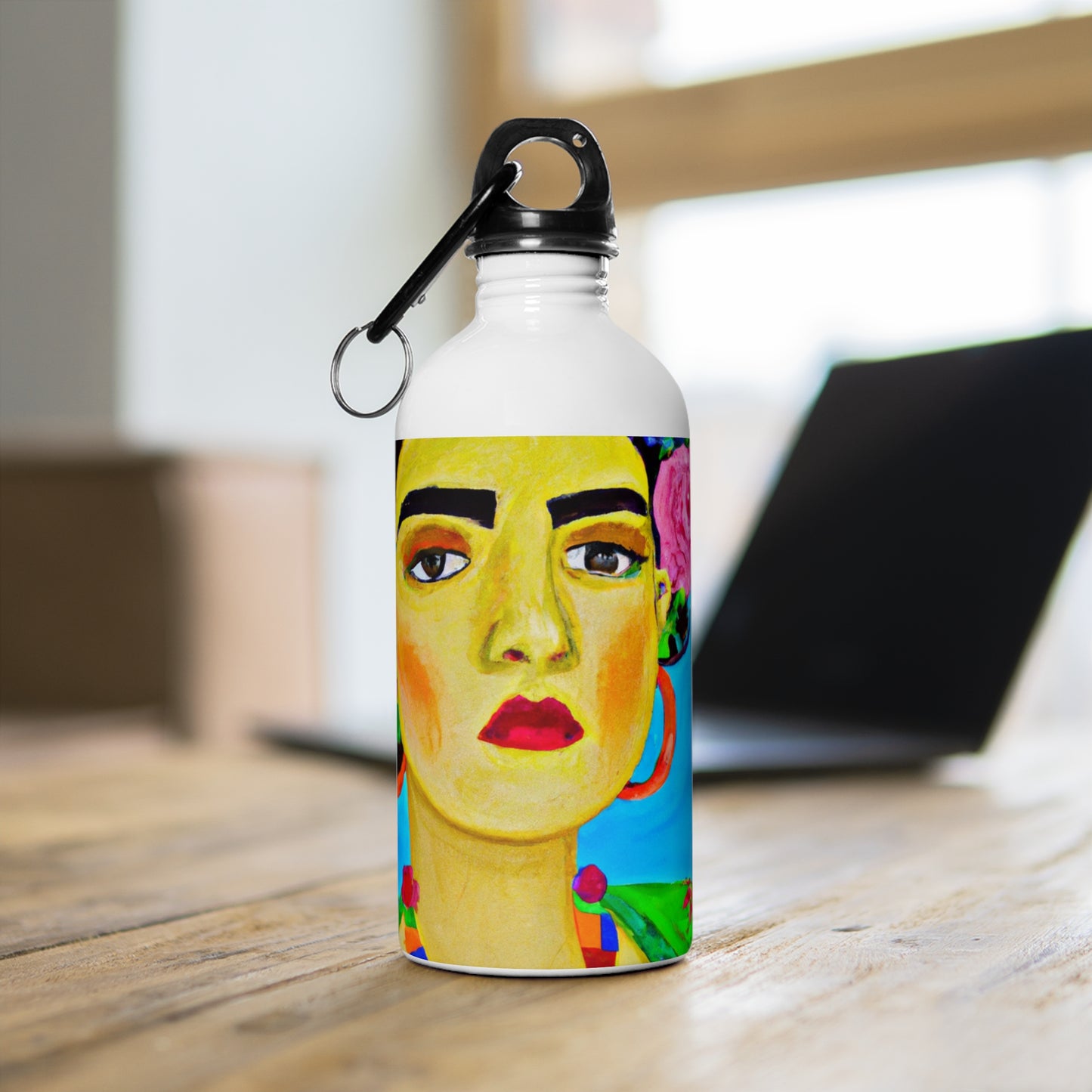 "Fierce and Free: Un tributo a las mujeres mexicanas inspirado en Frida Kahlo" - The Alien Botella de agua de acero inoxidable