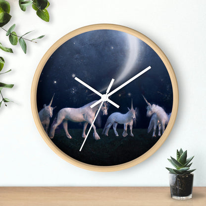 "Moonlit Mystique" - The Alien Wall Clock