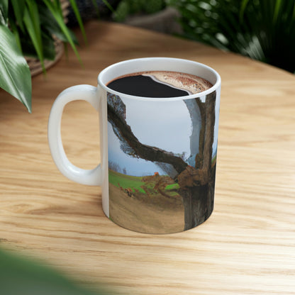 "A Shadow in the Meadow: The Last Standing Tree" - Taza de cerámica The Alien 11 oz