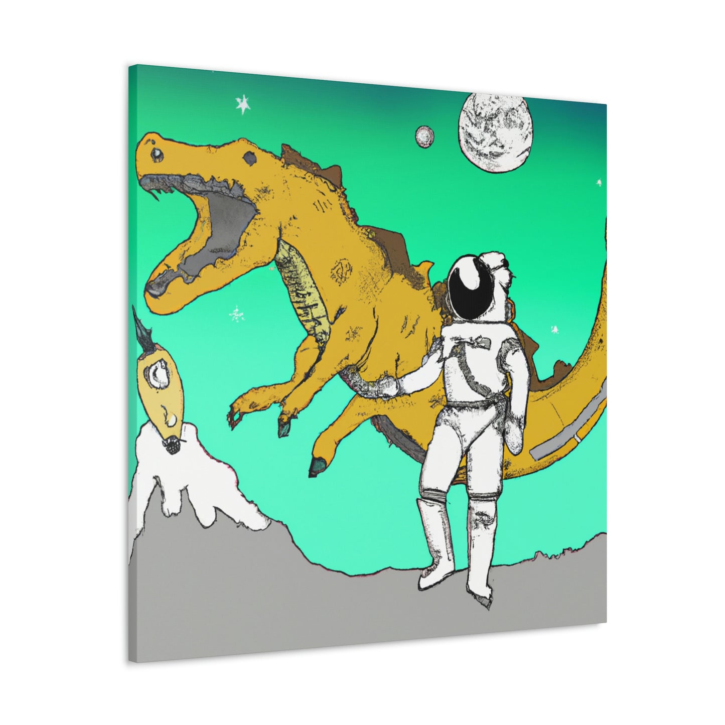 Dragons vs. Time Traveler - The Alien Canva