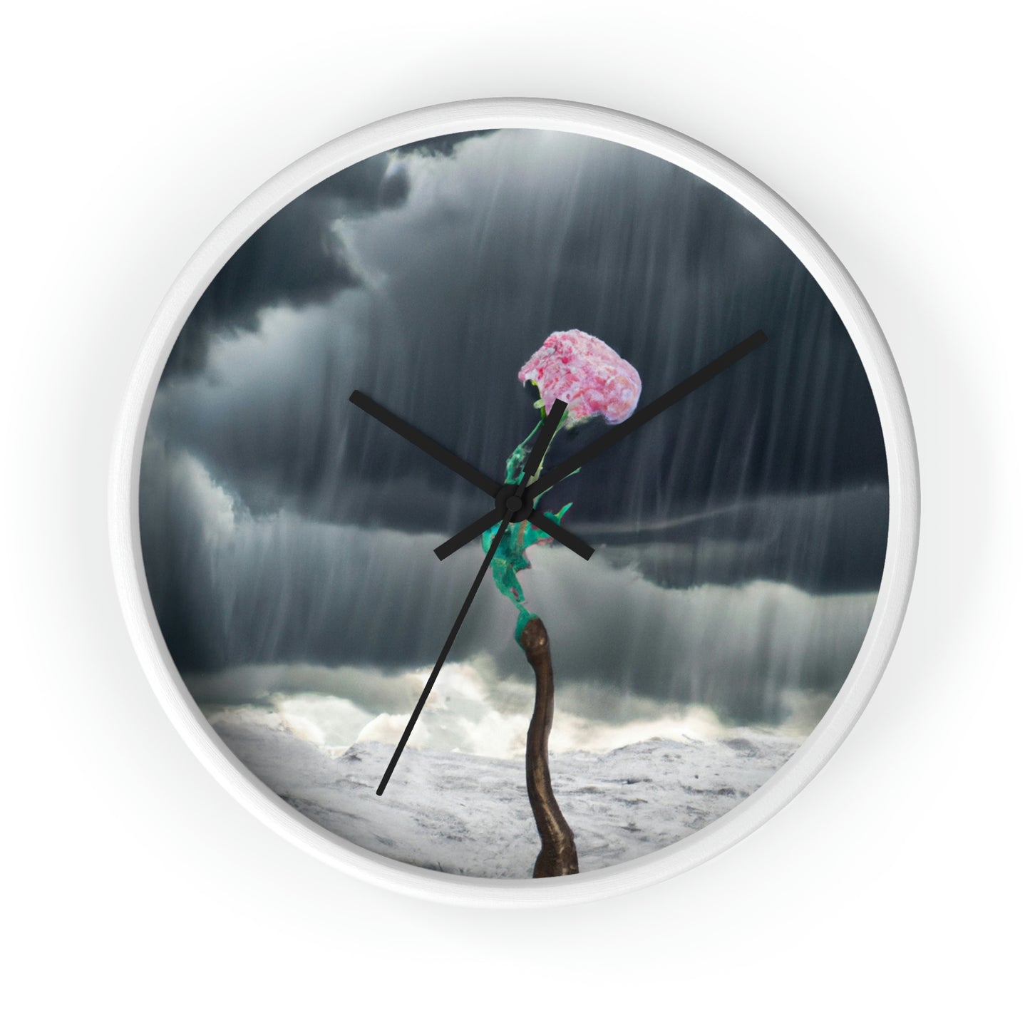 "Aight Against the Storm: The Story of a Lonely Flower" - The Alien Wall Clock