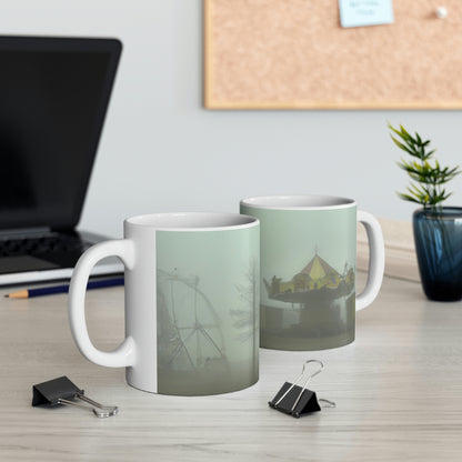 "Foggy Dreams of an Abandoned Carnival" - Taza de cerámica The Alien 11 oz