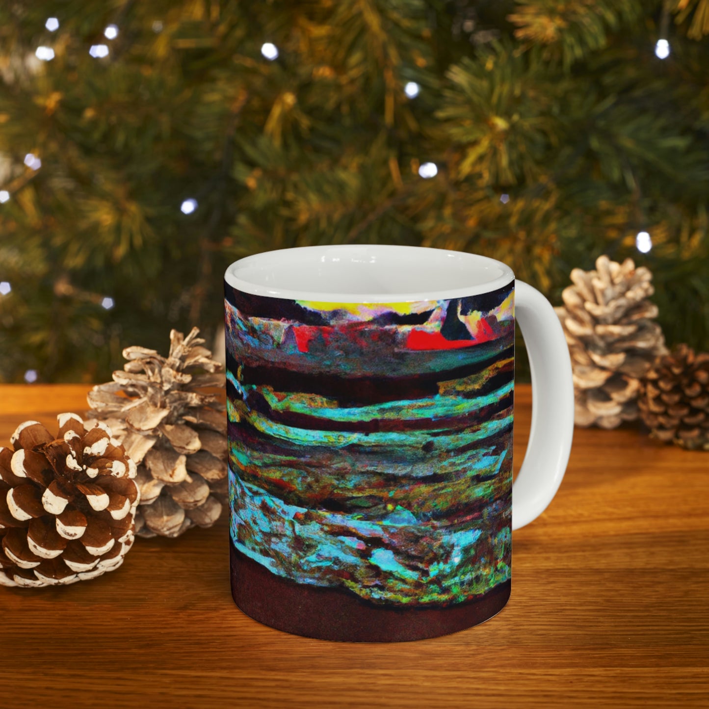 "Dusk at Sea: A Tempestuous Gathering" - The Alien Taza de cerámica 11 oz