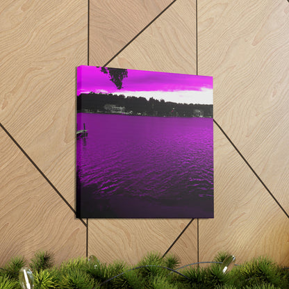 "The Neon Purple Lakefront" - The Alien Canva