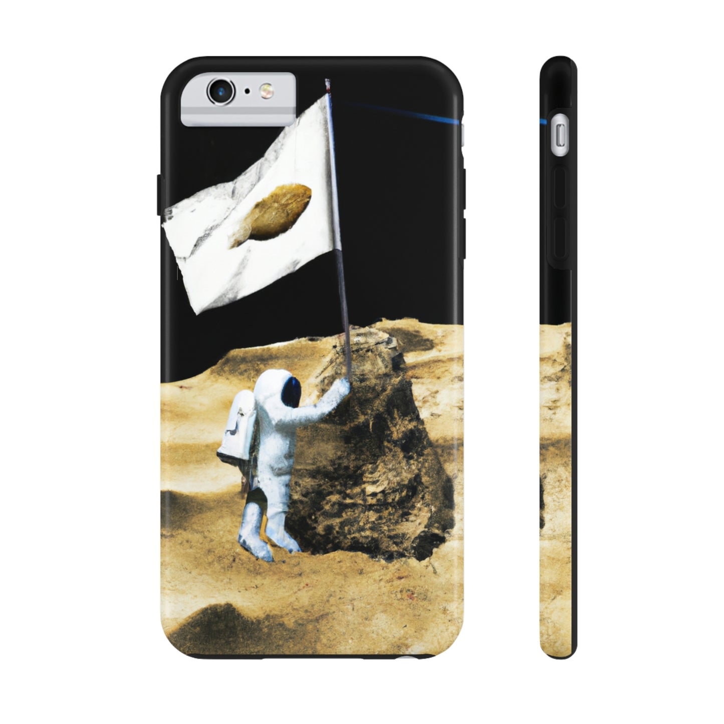 "Reclamando espacio: la plantación de la bandera del asteroide del astronauta" - The Alien Tough Phone Cases