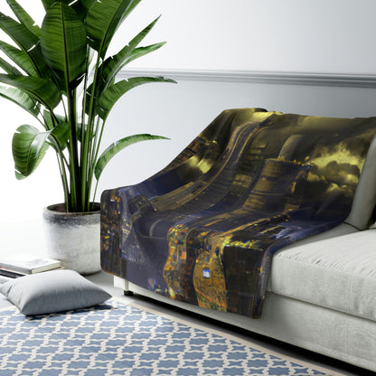 The Utopian Citadel in the Dystopian Tempest - The Alien Sherpa Fleece Blanket