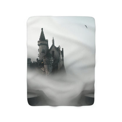 "Ghostly Citadel of the Mist" - The Alien Sherpa Fleece Blanket