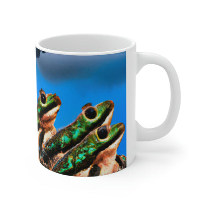 "A Frog Chorus in the Thunderstorm" - Der Alien-Keramikbecher 11 oz