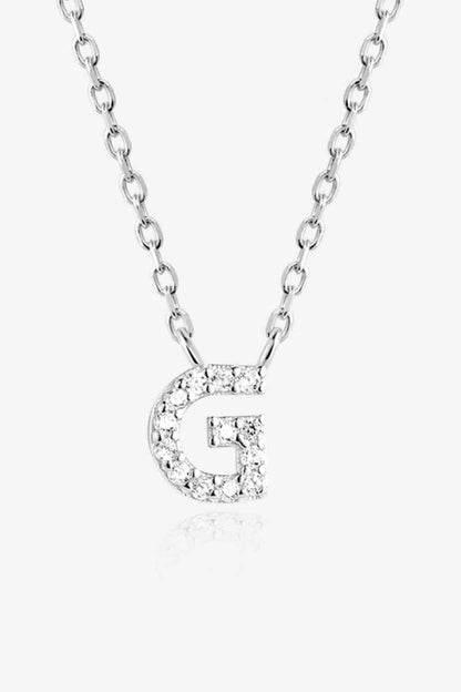 Collar de plata de ley 925 con circonitas G To K