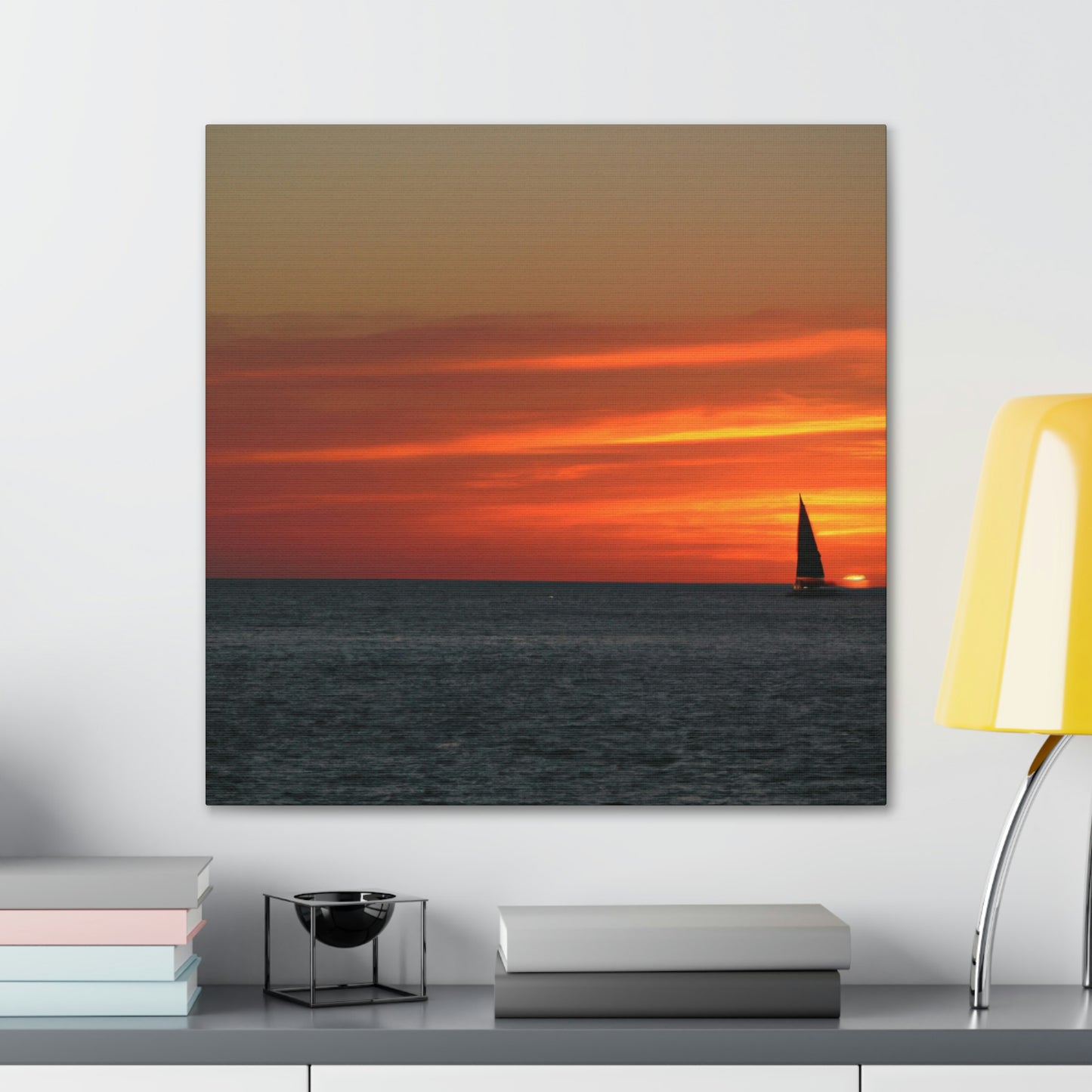 "Serene Sails: A Peaceful Sunset" - The Alien Canva