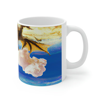 "A Heavenly Blaze with a Mystic Dragon" - The Alien Taza de cerámica 11 oz