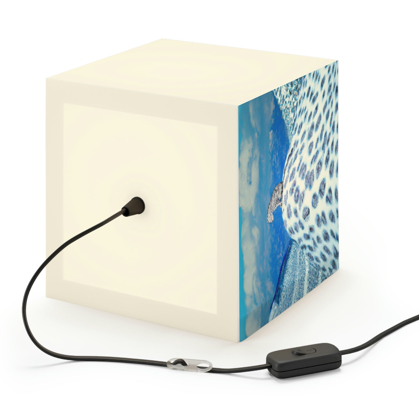 "Lonely Perch of the Snow Leopard" - The Alien Light Cube Lamp