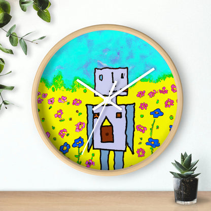 "Un pequeño milagro en un mar de flores" - El reloj de pared alienígena