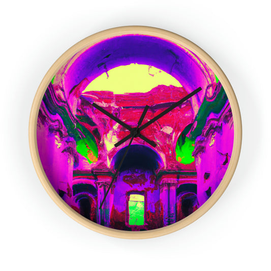 Mystical Madness: Crazy Colors in the Forgotten Cathedral - The Alien Wall Clock