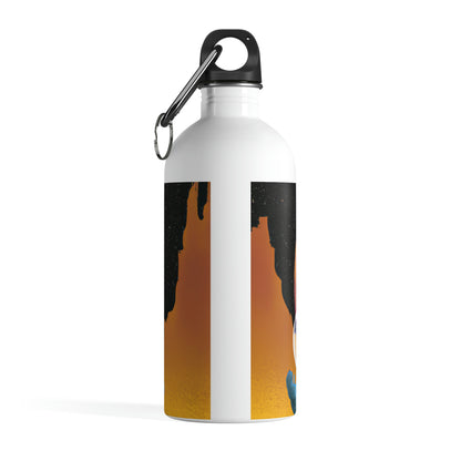 "Exploring the Unknown: The Adventures of a Space Captain and the Mysterious Planet" - The Alien Stainless Steel Water Bottle