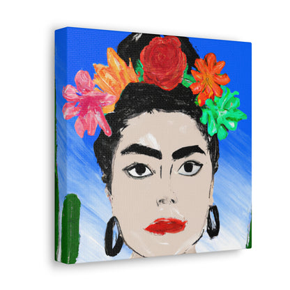 „Feurige Frida: Eine mexikanische Ikone mit farbenfroher Kultur malen“ – The Alien Canva