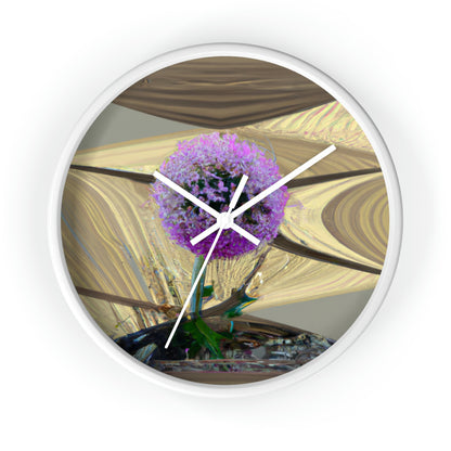 "A Blooming Miracle: Beauty in Chaos" - The Alien Wall Clock