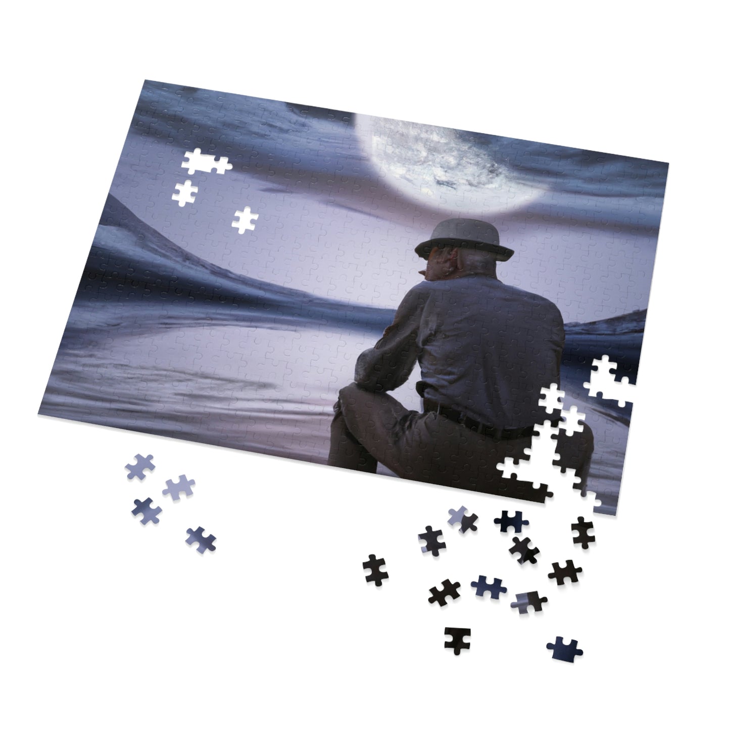 Moonlight Reflections on a Quiet Lake - The Alien Jigsaw Puzzle