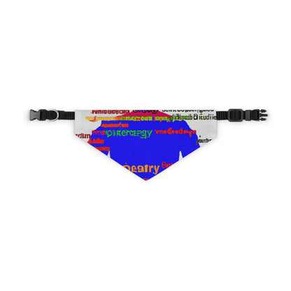 "The Superheroic Word Art Portrait" - The Alien Pet Bandana Collar