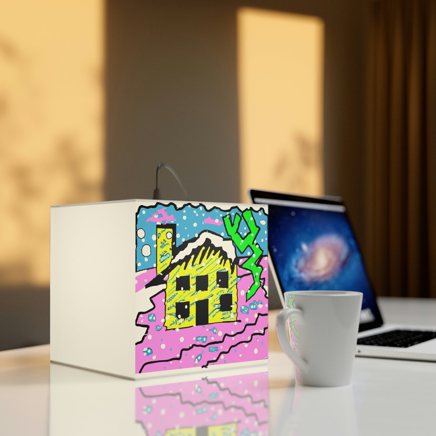 "Desolate Winter Dwelling" - Die Alien Light Cube Lampe