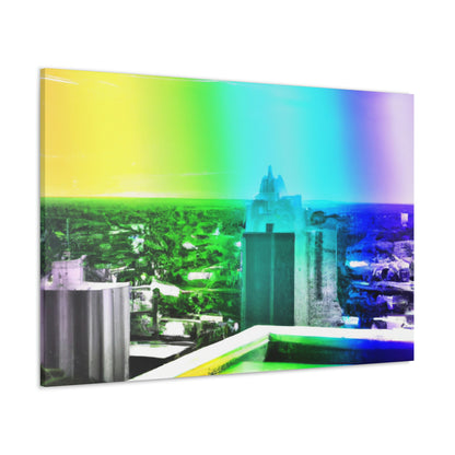 "Urban Splendor: The City Skyline from Above" - Canvas