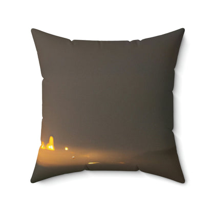 "Distant Illumination" - The Alien Square Pillow