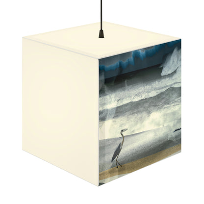 "A Sea of Turmoil: A Heron's Restlessness". - The Alien Light Cube Lamp