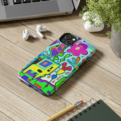 "A Mystical Garden of Rainbow Petals" - The Alien Tough Phone Cases