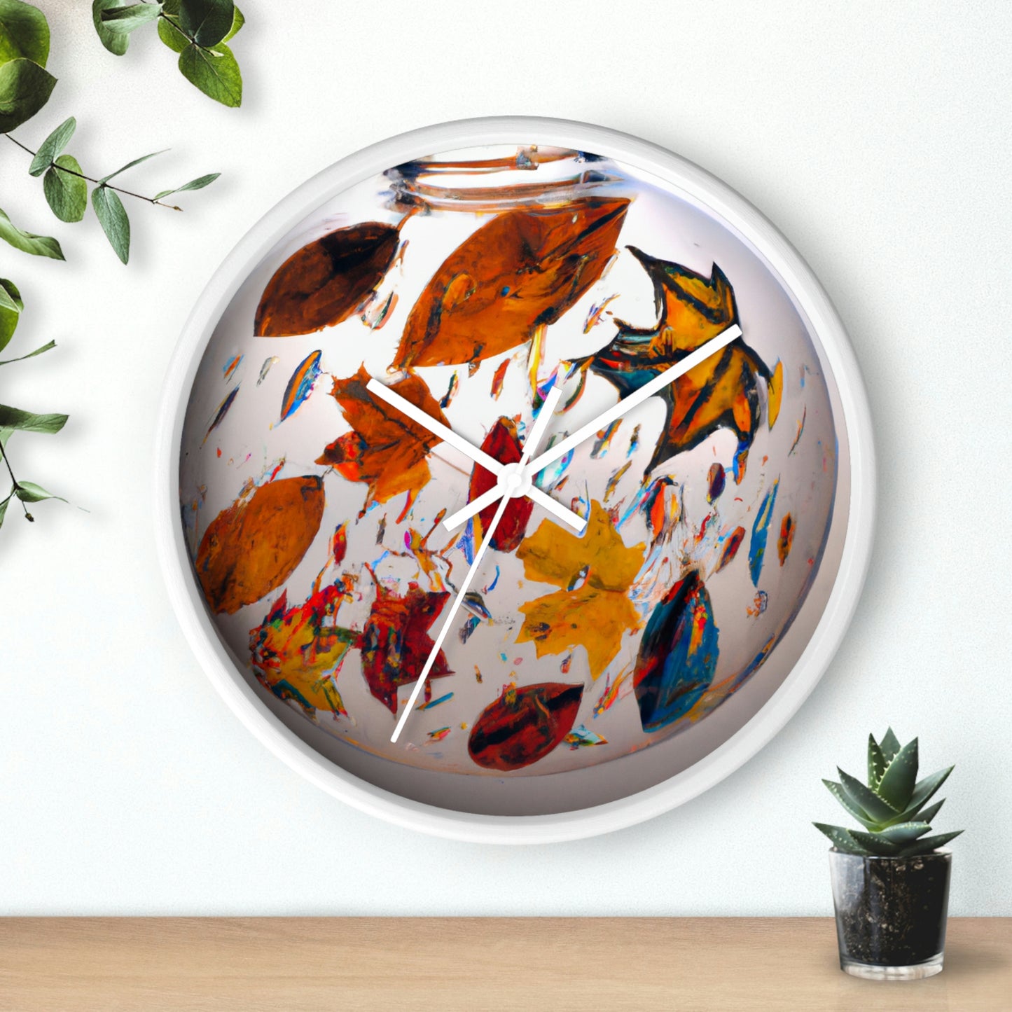 "Autumn in a Glass Globe" - The Alien Wall Clock