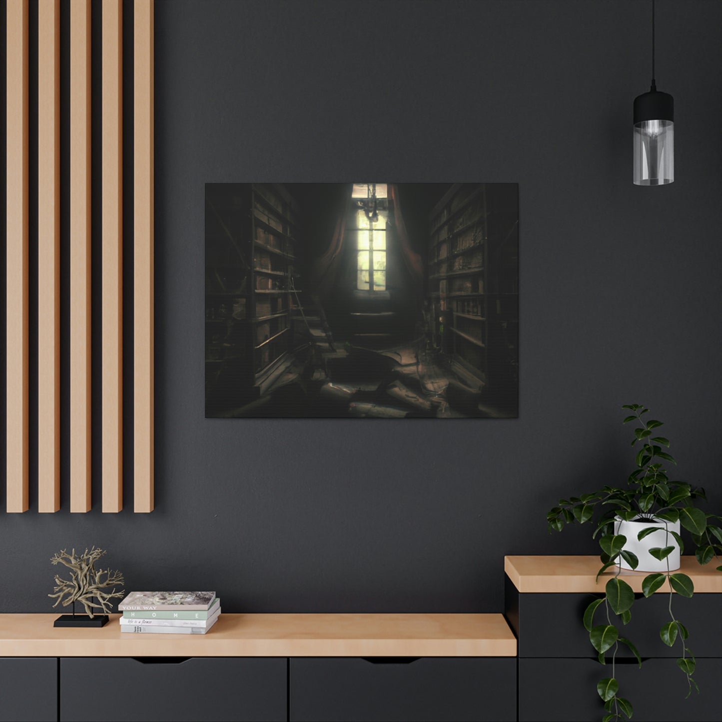 "La biblioteca secreta de las sombras" - The Alien Canva