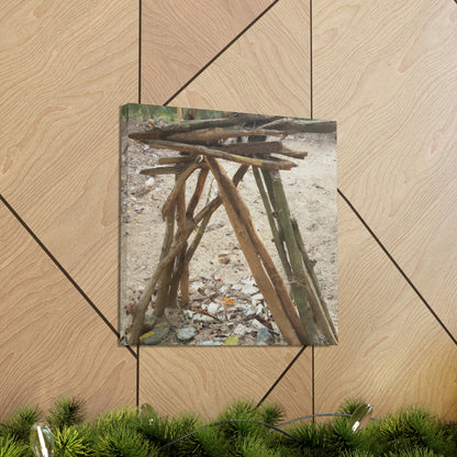 "Eco-sculpture: Working with Nature's Art" - Canvas