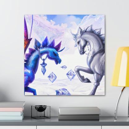 "The Crystal War: Dragon vs Pegasus" - The Alien Canva