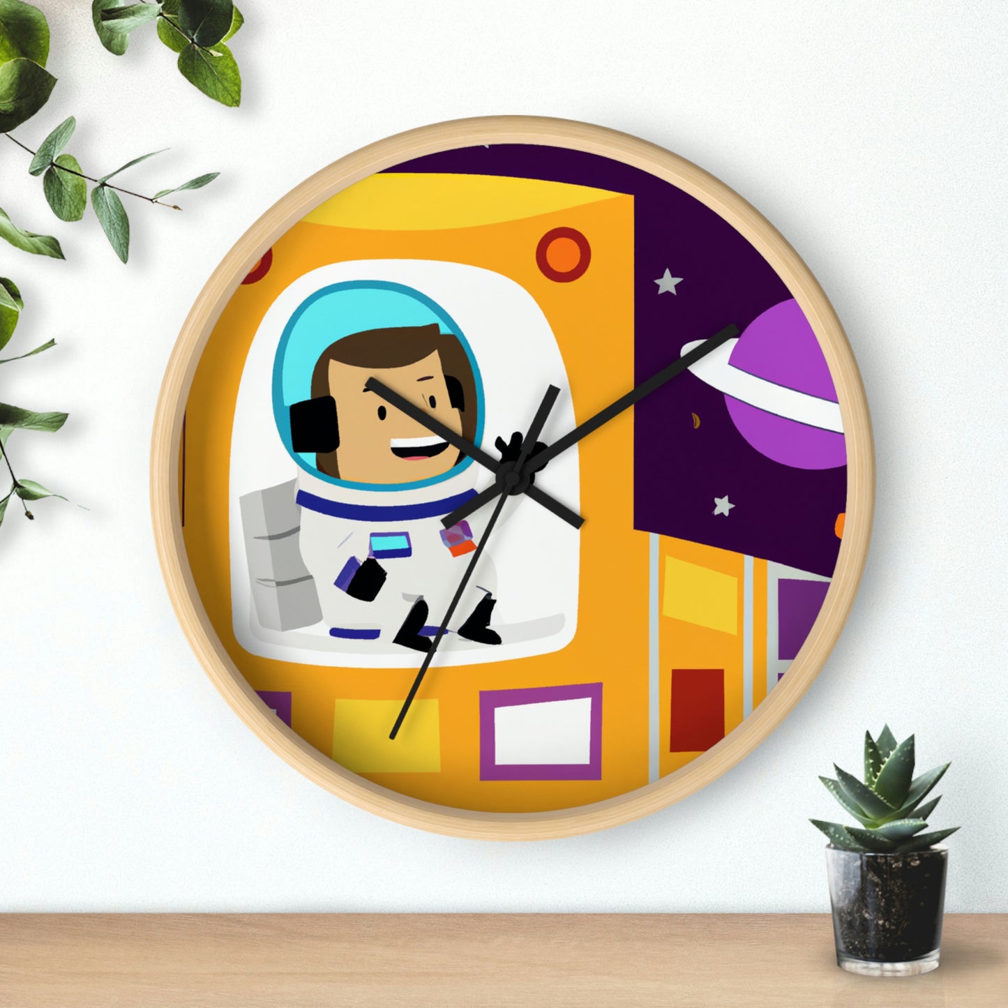 "Un viaje de sonrisas celestiales" - El reloj de pared alienígena