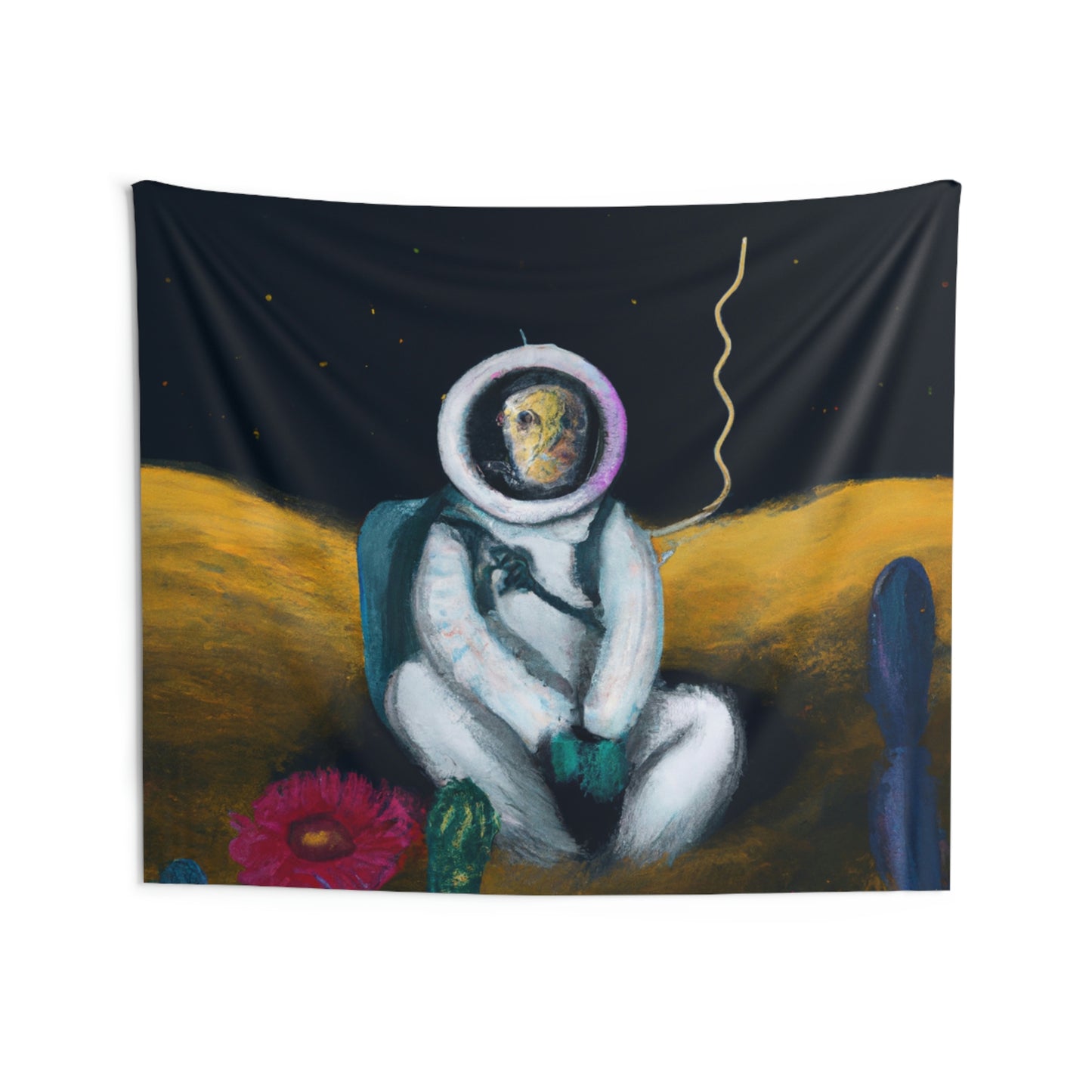 "Alone in the Dark: A Solitary Astronaut's Survival" - The Alien Wall Tapestries