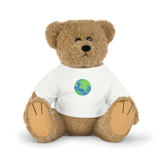 The Alien Plush Bear, Bunny, Elephant, or Sheep with T-Shirt Planet Earth