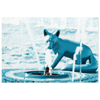 "Foxy Frolicking in the Fountain" - The Alien Jigsaw Puzzle