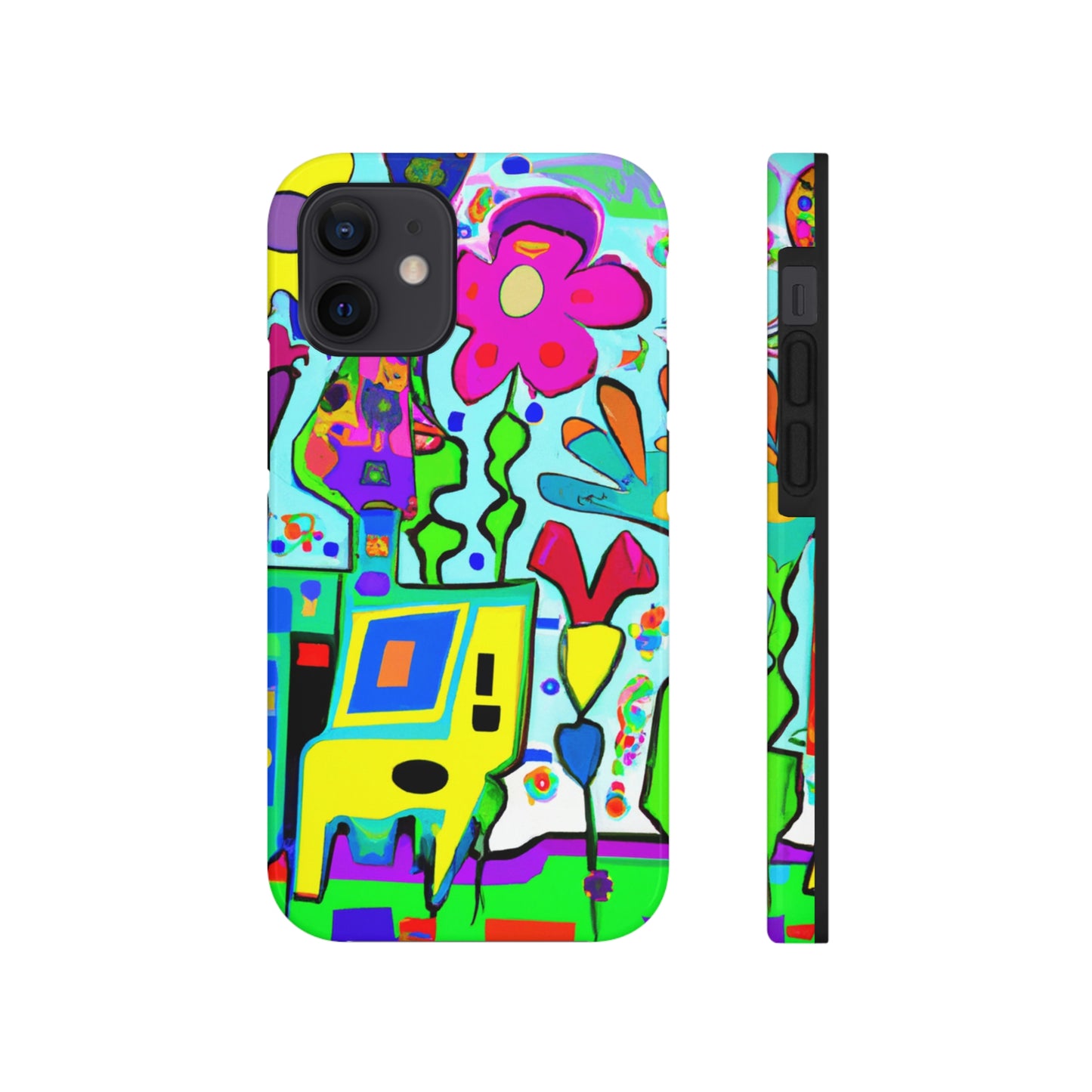 "A Mystical Garden of Rainbow Petals" - The Alien Tough Phone Cases