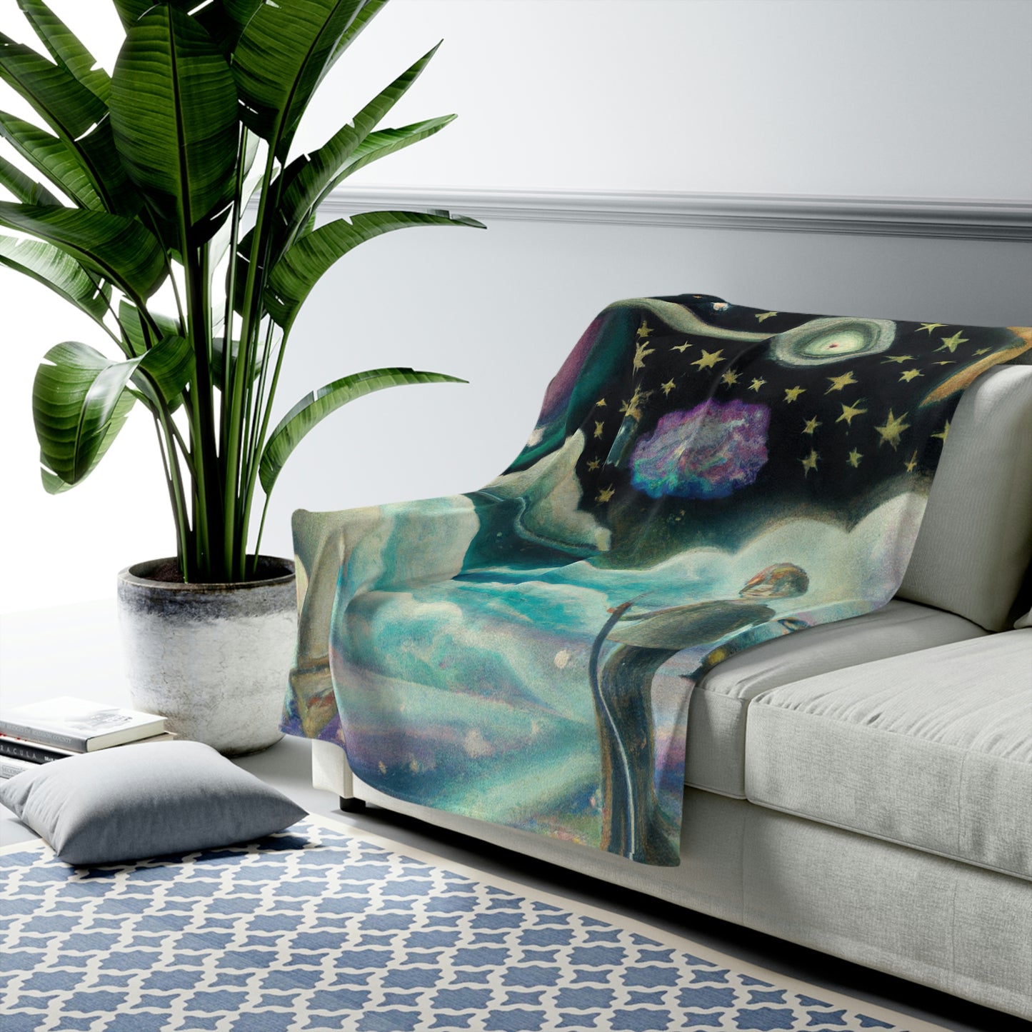 "A Sea of Diamonds in the Night" - The Alien Velveteen Plush Blanket