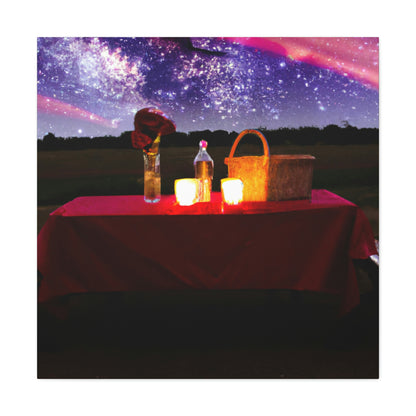 "Nighttime Enchantment: A Romantic Picnic Under the Stars" - The Alien Canva