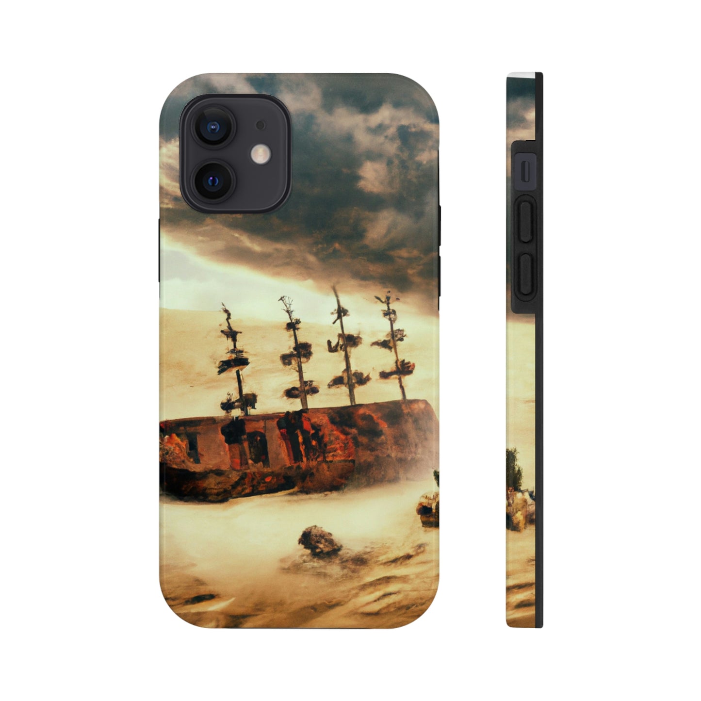 "Lost at Sea: Stranded On A Stormy Desert Island" - The Alien Tough Phone Cases