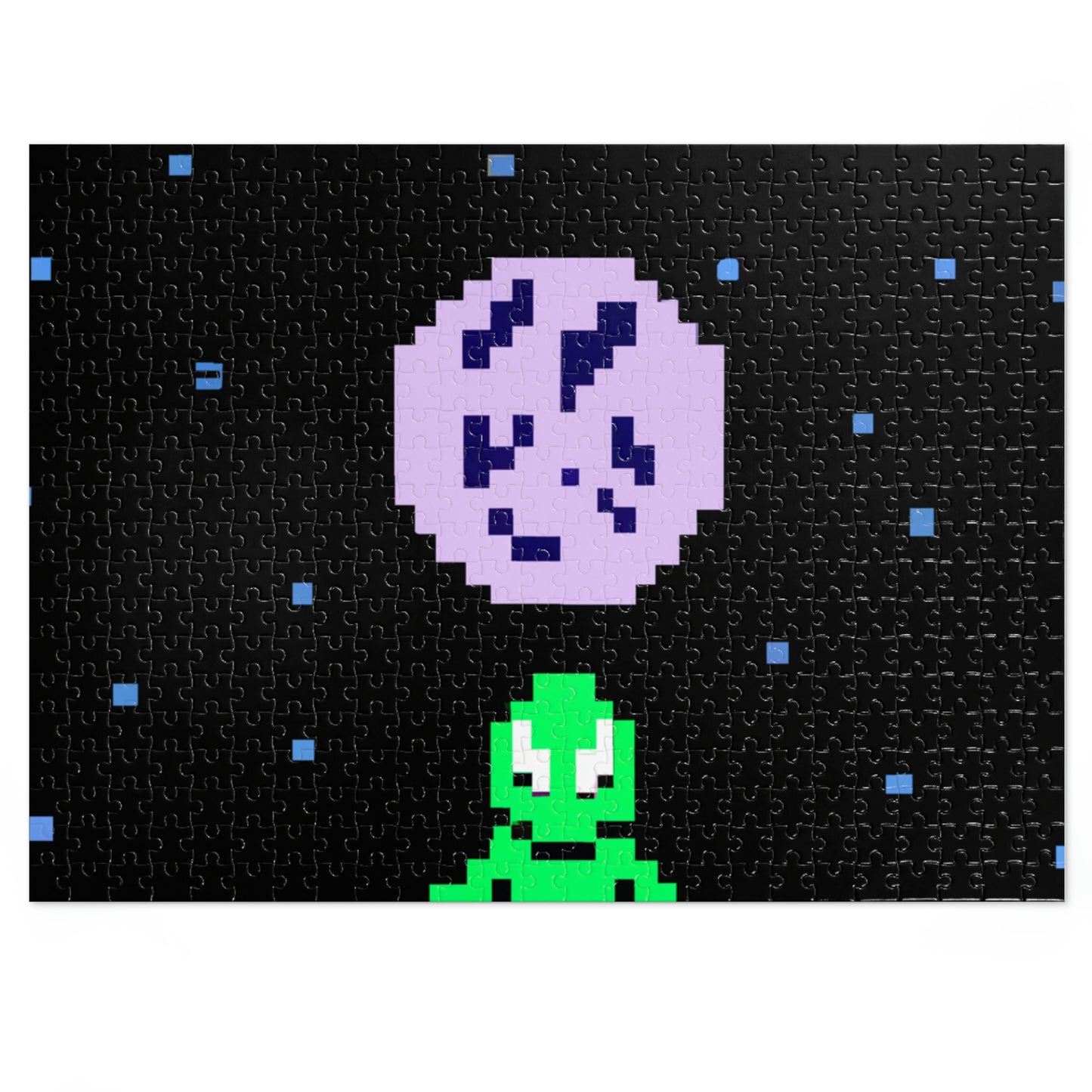 "Testigo solitario del cielo nocturno" - El rompecabezas alienígena Pixel Art