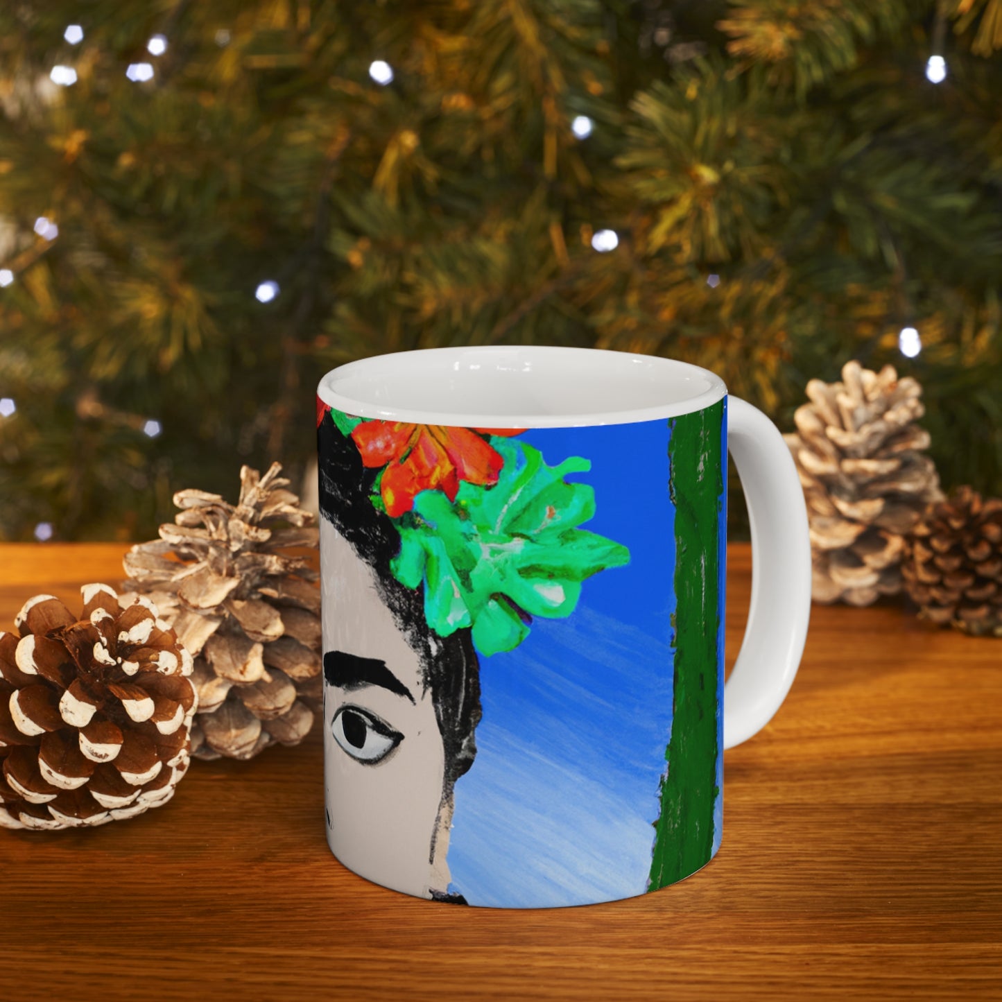 "Fiery Frida: Painting a Mexican Icon with Colorful Culture" - The Alien Ceramic Mug 11 oz