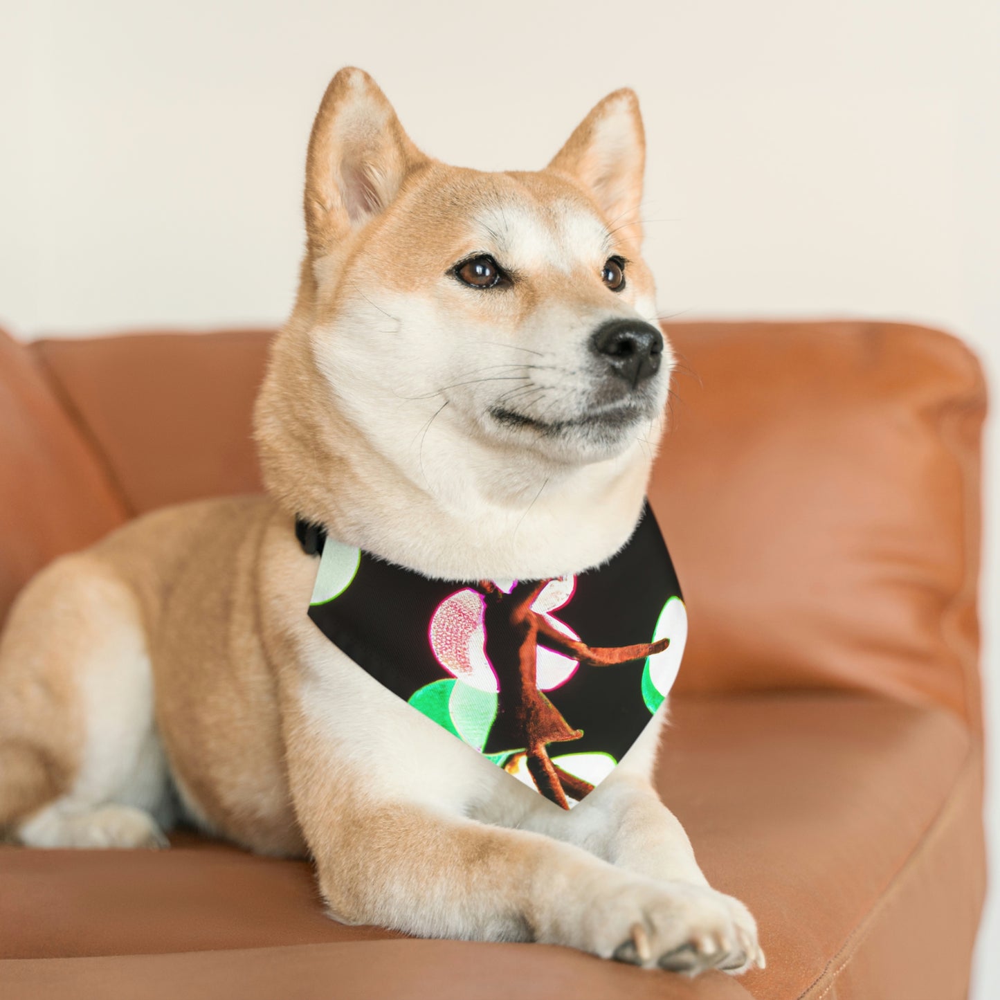 "Bailando en una lluvia de estrellas". - El collar de bandana para mascota alienígena