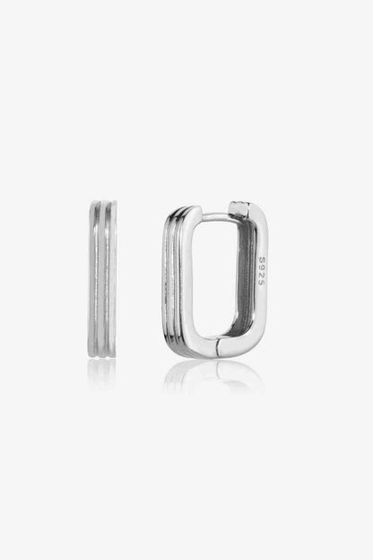 925 Sterling Silver Geometric Earrings