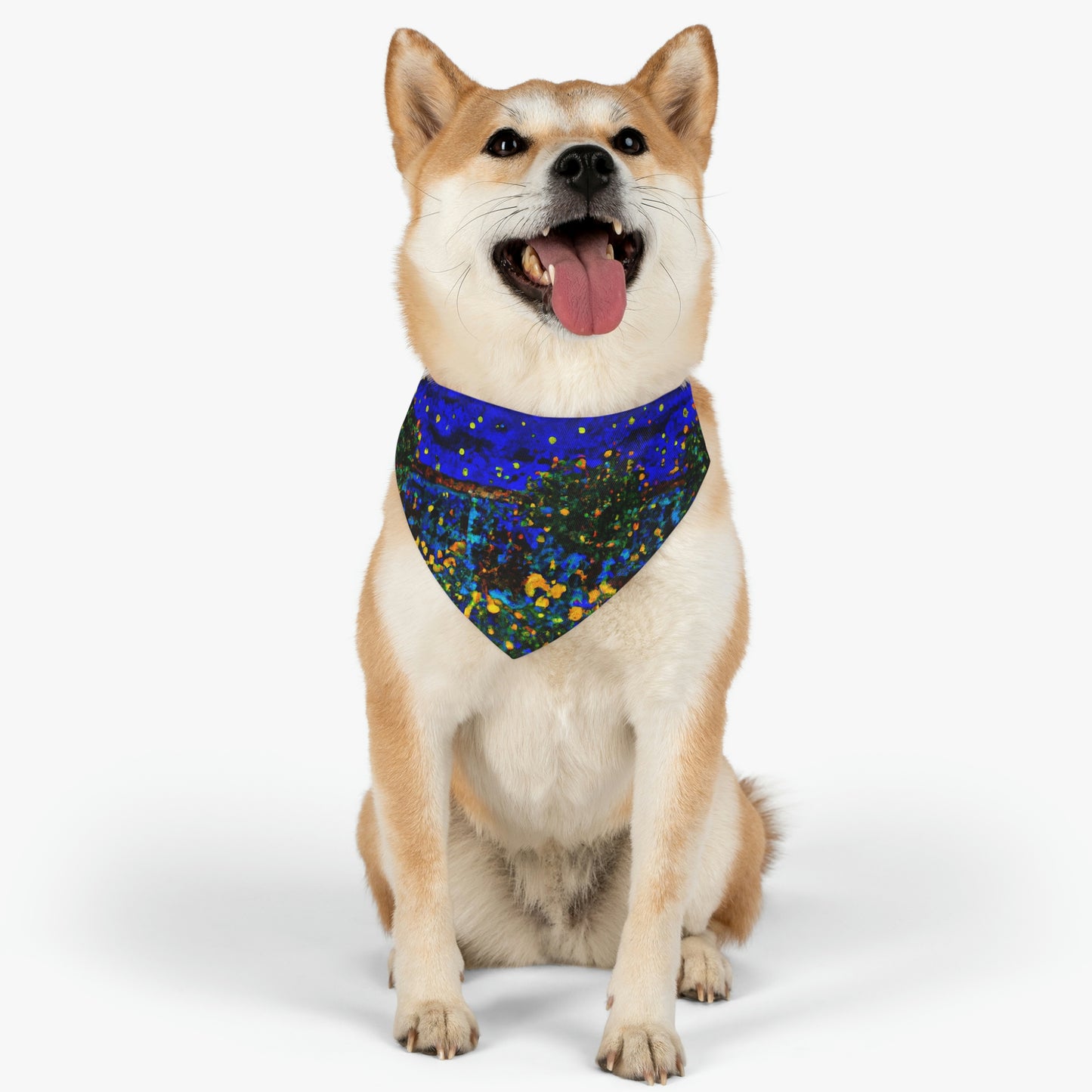 "A Midnight Celebration in Grandma's Garden" - The Alien Pet Bandana Collar